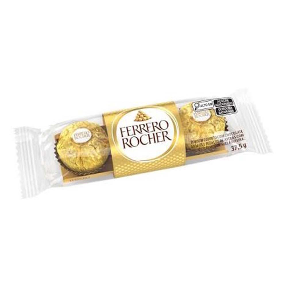 Bombom Ferrero Rocher Com 3 Unid 37,5g