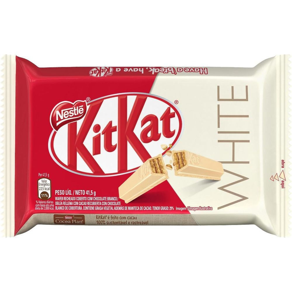 Wafer Nestle Kitkat Chocolate Branco 41.5g