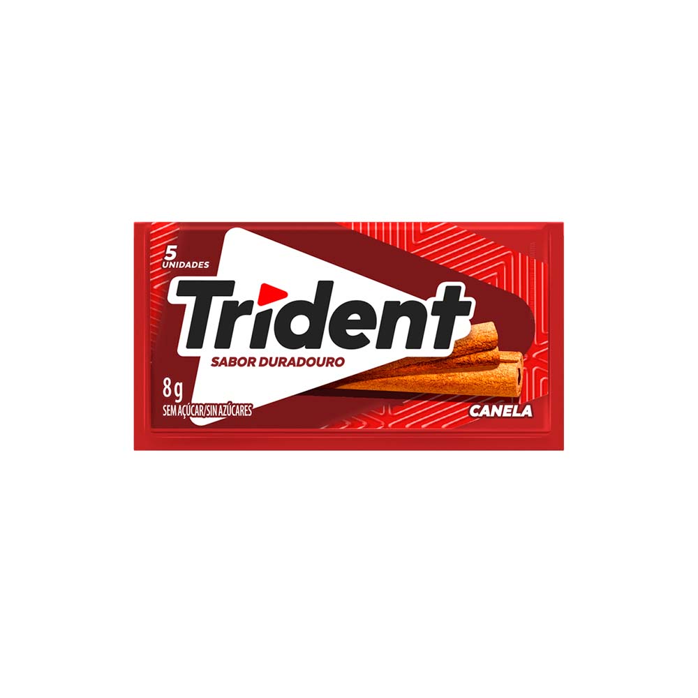 Goma De Mascar Trident Sabor Canela 8,5G Com 5 Unids.