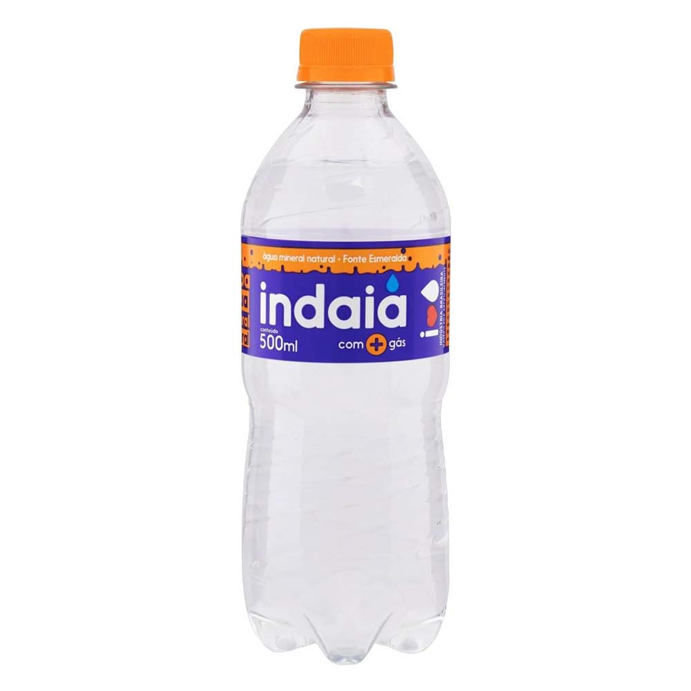 AGUA MINERAL C/GAS GRF PET 500ML INDAIA