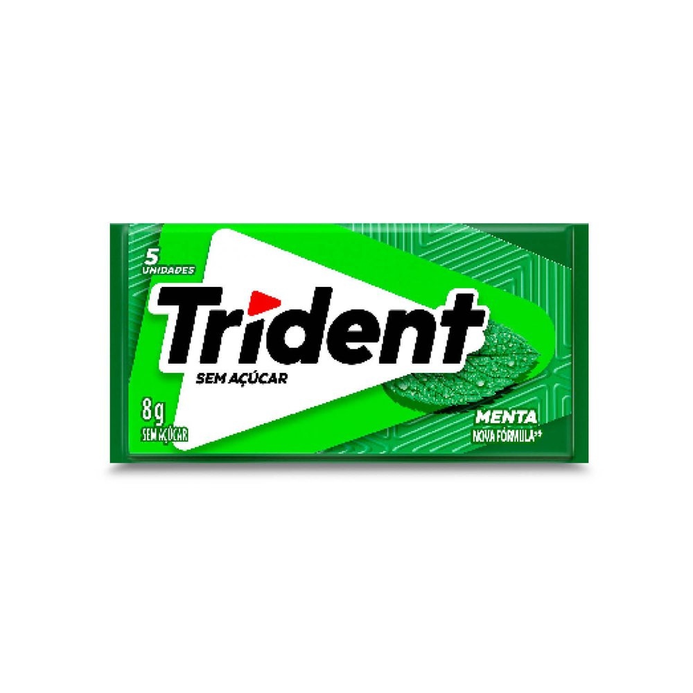 Goma De Mascar Trident Sabor Menta 8g Com 5 Unids.
